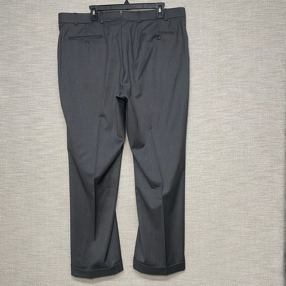 Loro Piana Super 130s Merino 6 East Dress Pants (40x30.5 Cuffed) Flat Front Gray - Picture 3 of 16